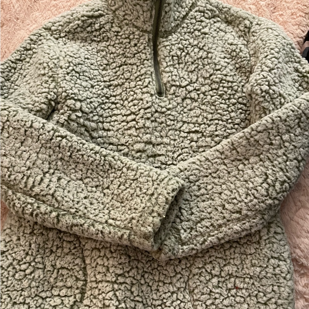 Green fleece jacket
